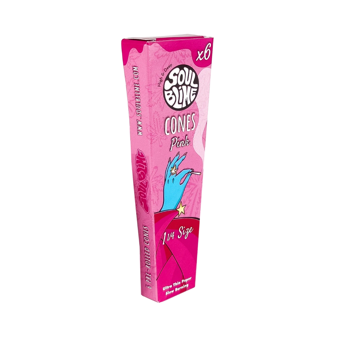 Conos Pre-Rolados Soulblime Pink 1 1/4 (6 Unidades)