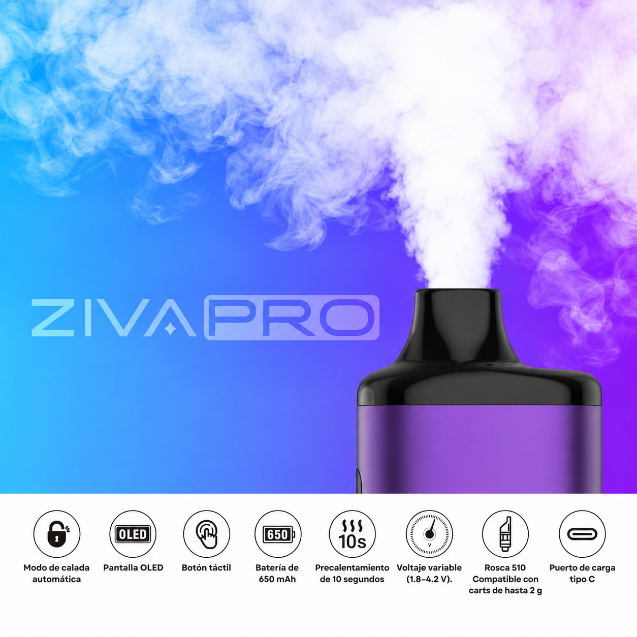 Imagen adicional 2 de Batería 510 Yocan Ziva Pro